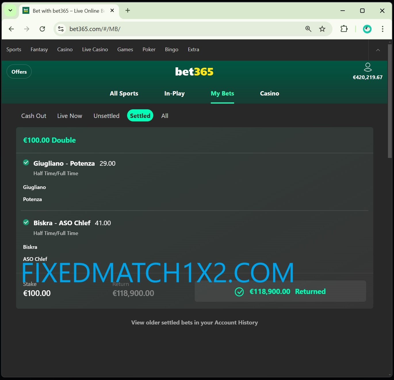 Fixed Matches